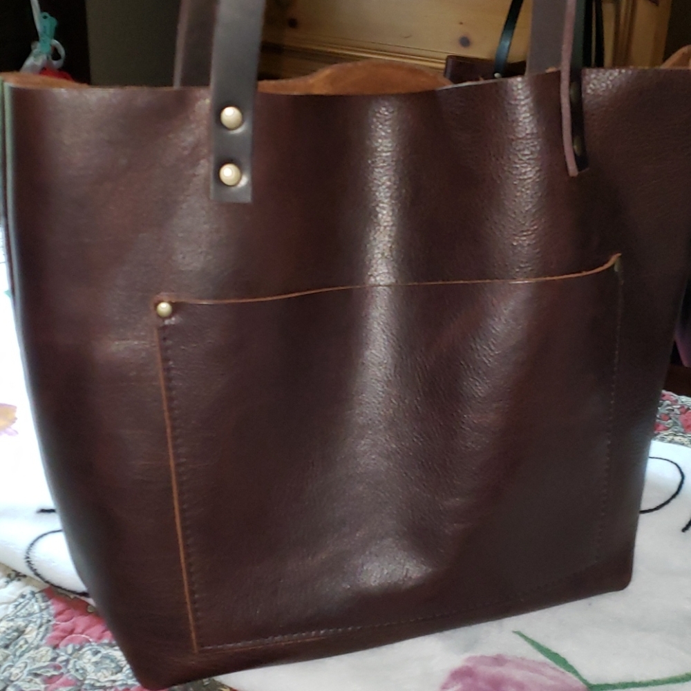Portland leather tote